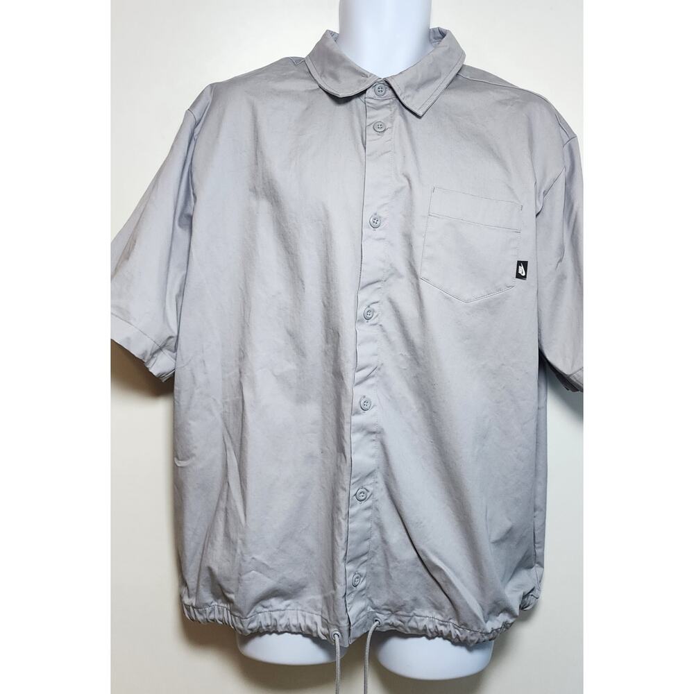 Nike DX0898 Button Up Shirt Y2K Techwear Minimalist Streetwear Size L